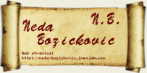 Neda Božičković vizit kartica